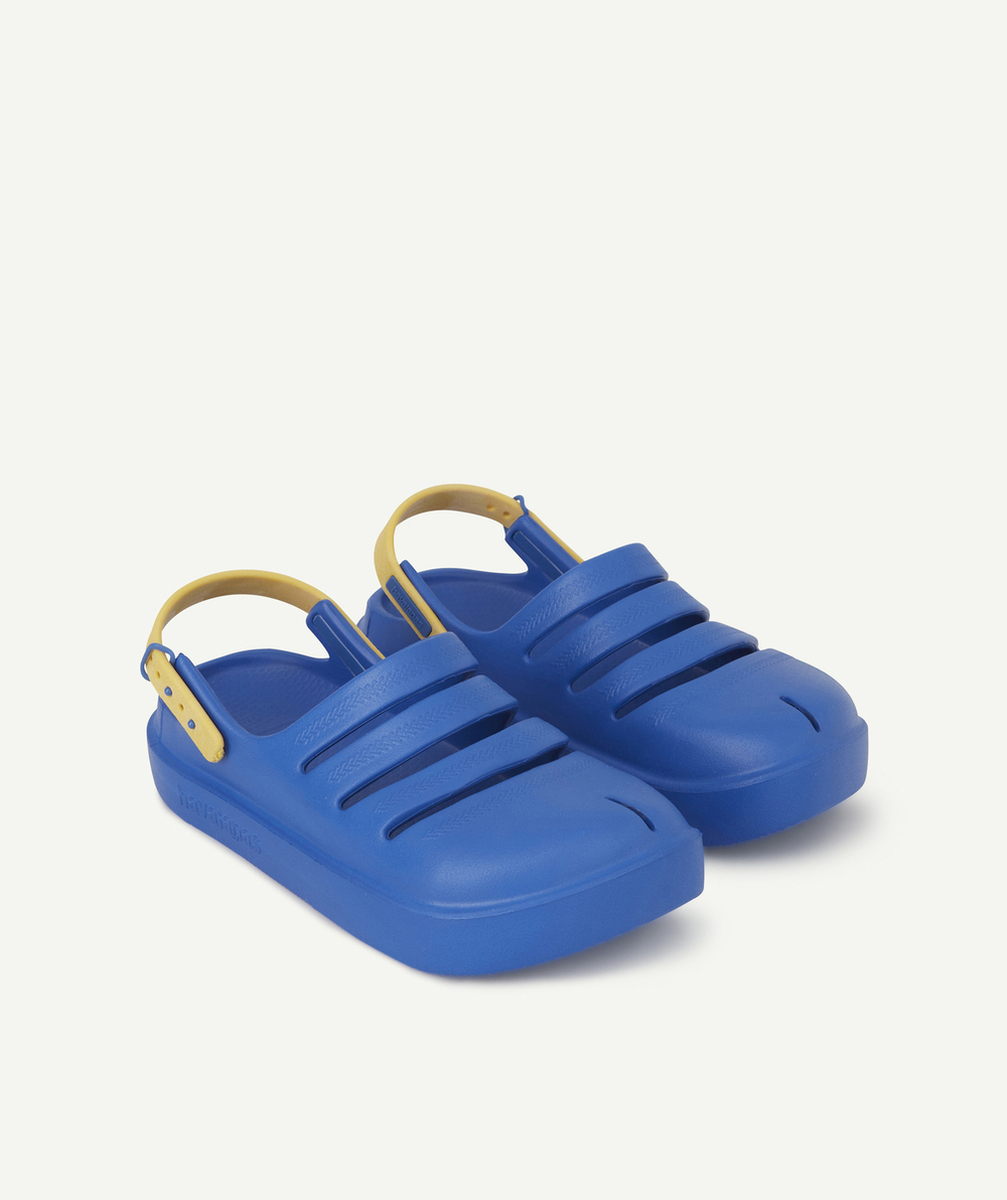 HAVAIANASSABOTS CLOGS ENFANT BLEU ET JAUNE