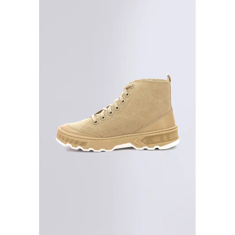 KICK WAY BEIGE CLAIR SNEAKERS HAUTES Textile Femme