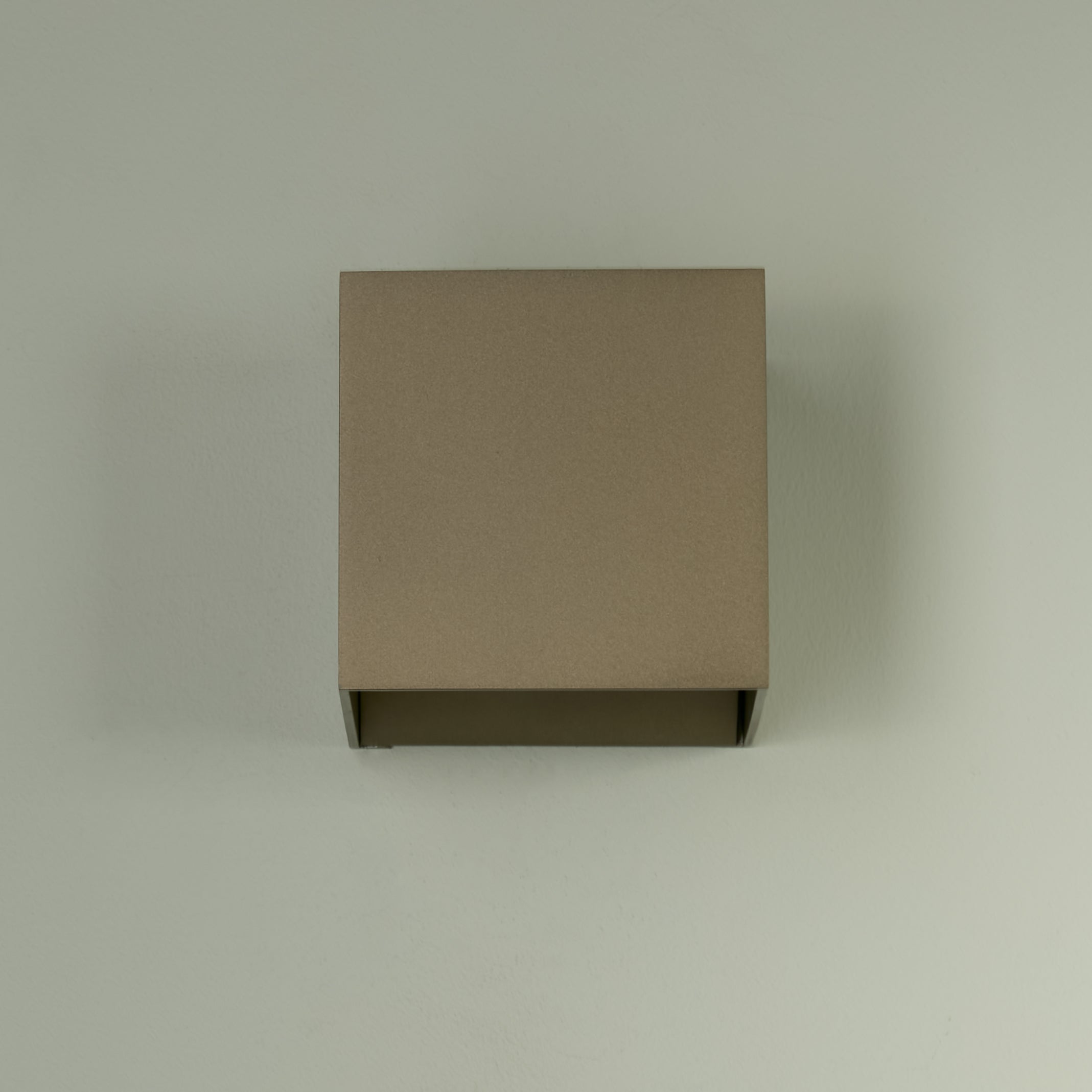 Searchlight Wall Wandlamp Vierkant - H 9,7 cm - Latte