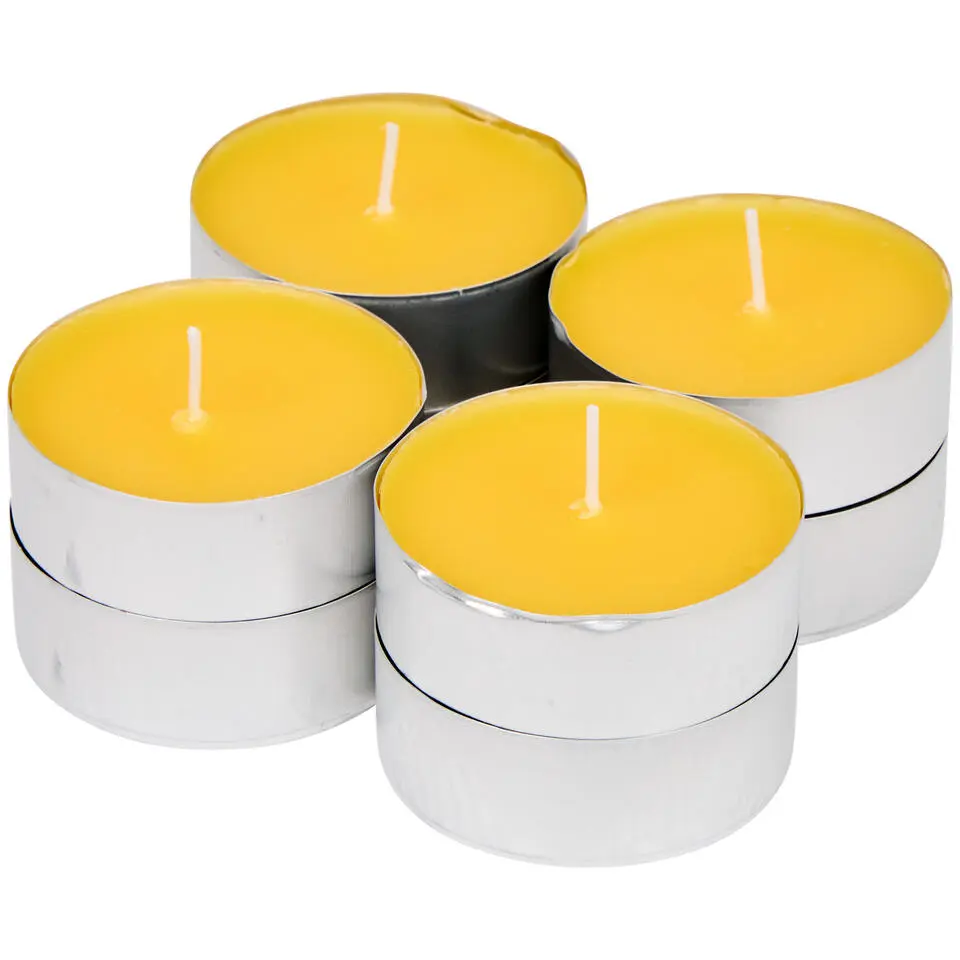 Citronella geur theelichtjes - Citrusgeur - 24x stuks