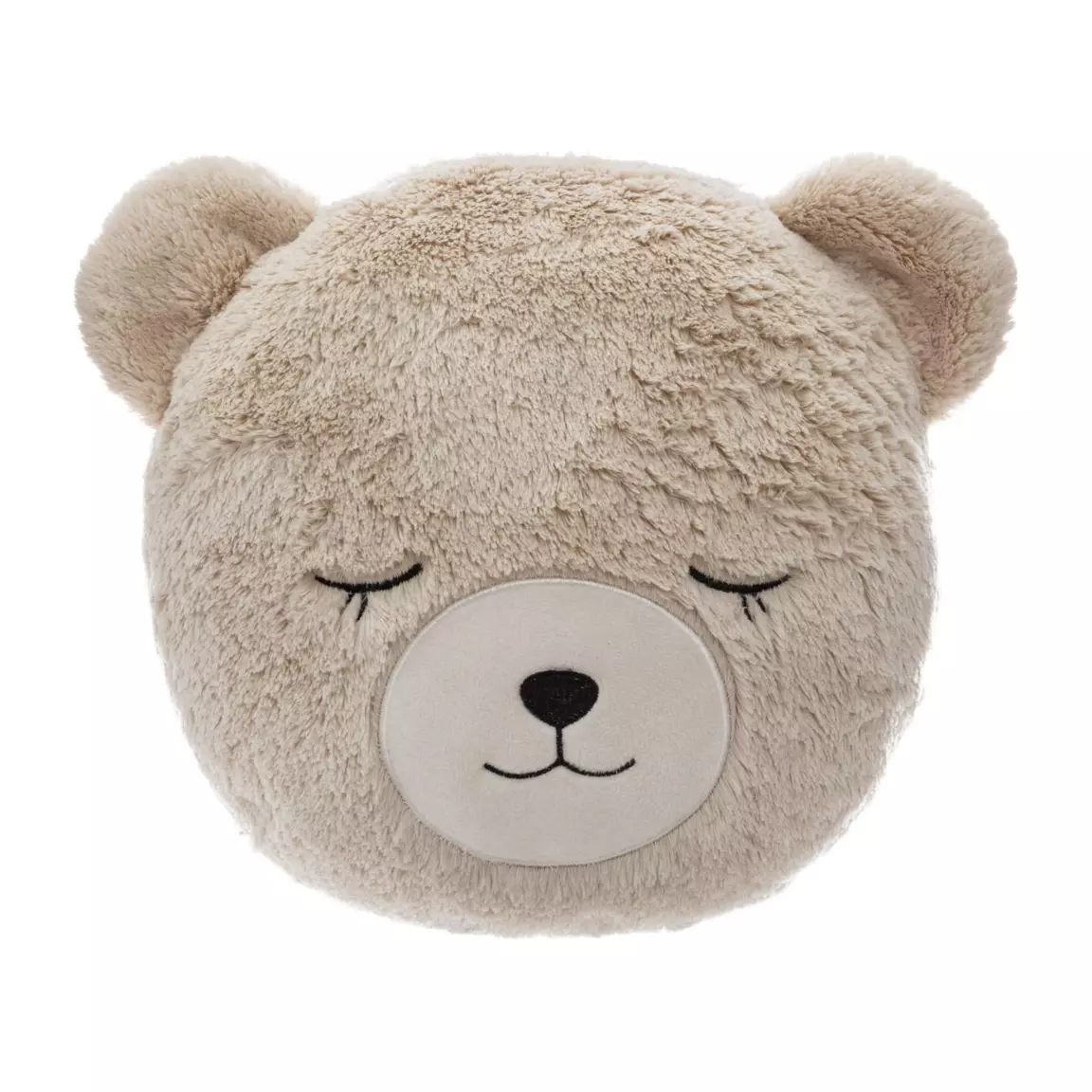 Coussin fausse fourrure enfant (27 cm) Ours Beige