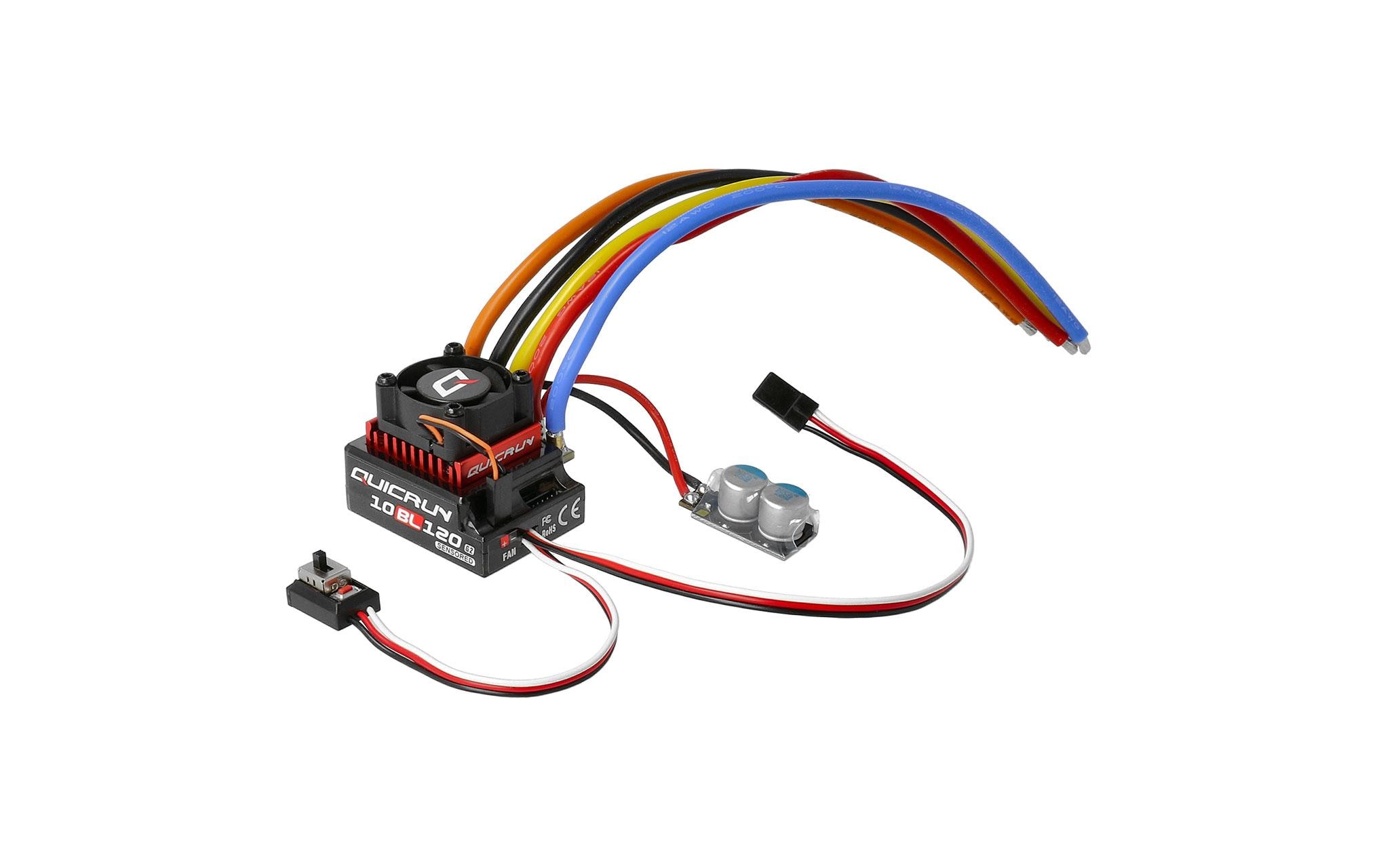 Brushless-Antriebsset 10BL120 G2 Combo 3650SD 10.5T 2-3S<br>Brushless Sensored Motor und ESC für RC-Fahrzeuge im Massstab 1:10