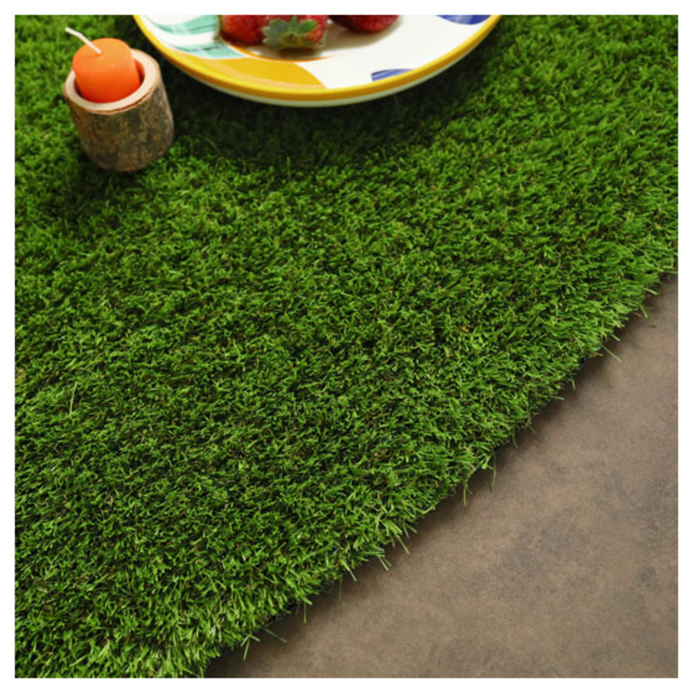 Tapis rond d'extérieur - vitalité - gazon synthétique vert - ø 150 cm
