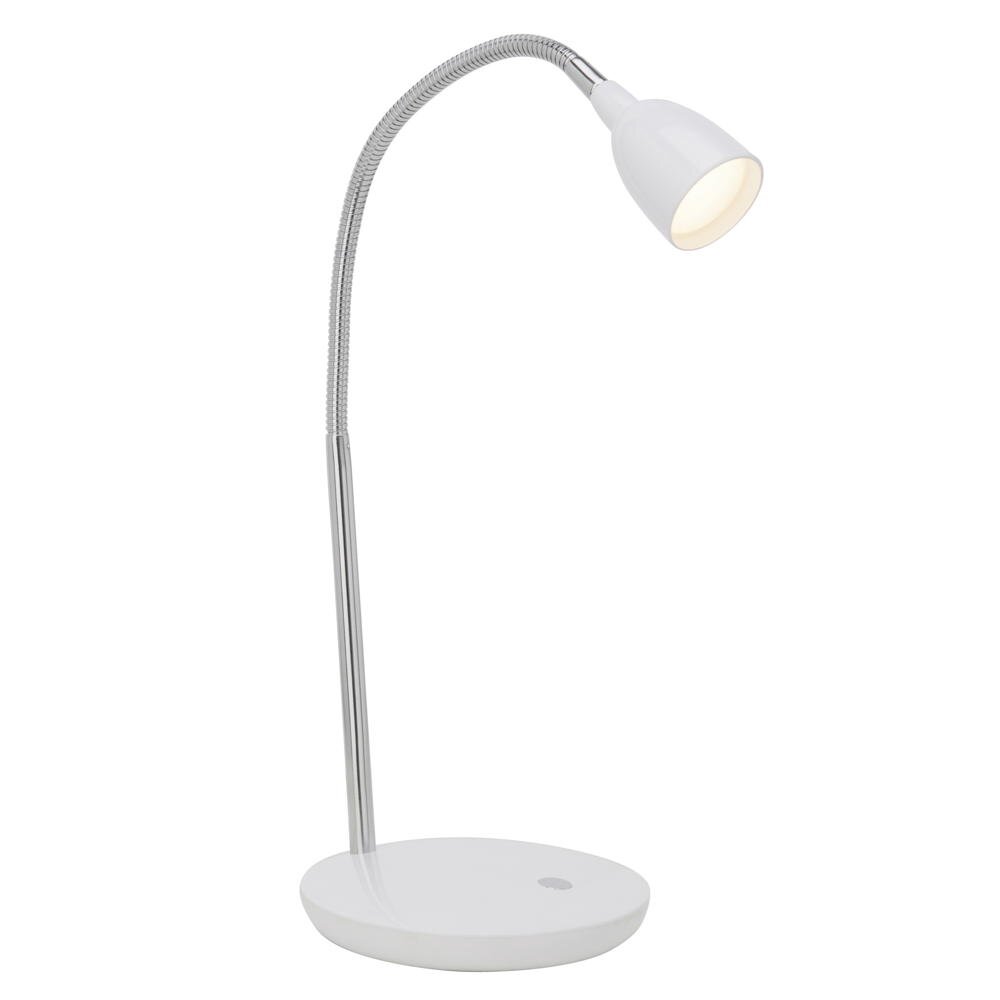Anthony LED tafellamp in zilver en wit, 2,4W, 250lm