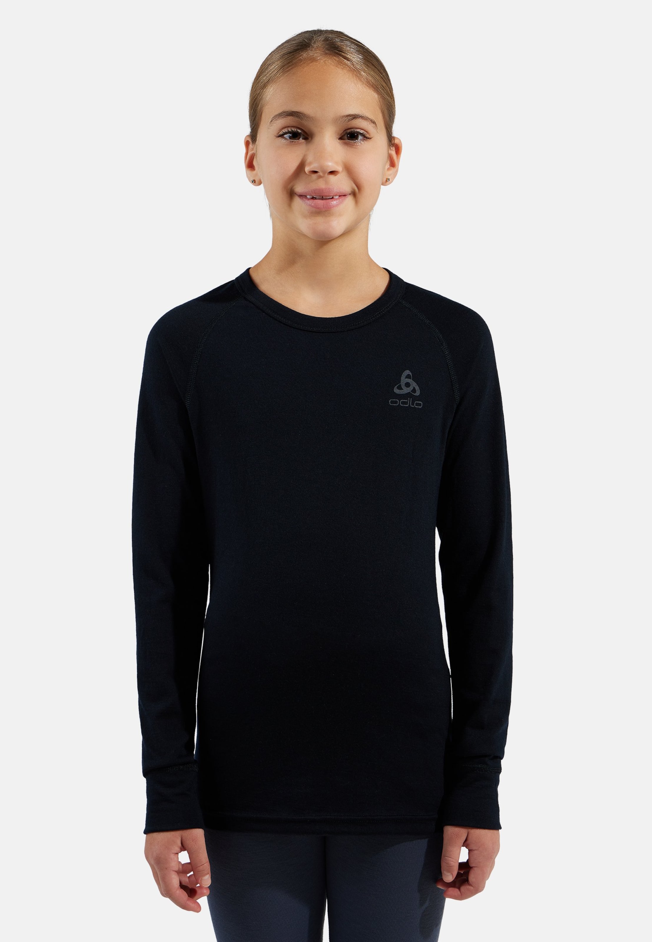 Natural Merino 200 Base Layer für Kinder in black