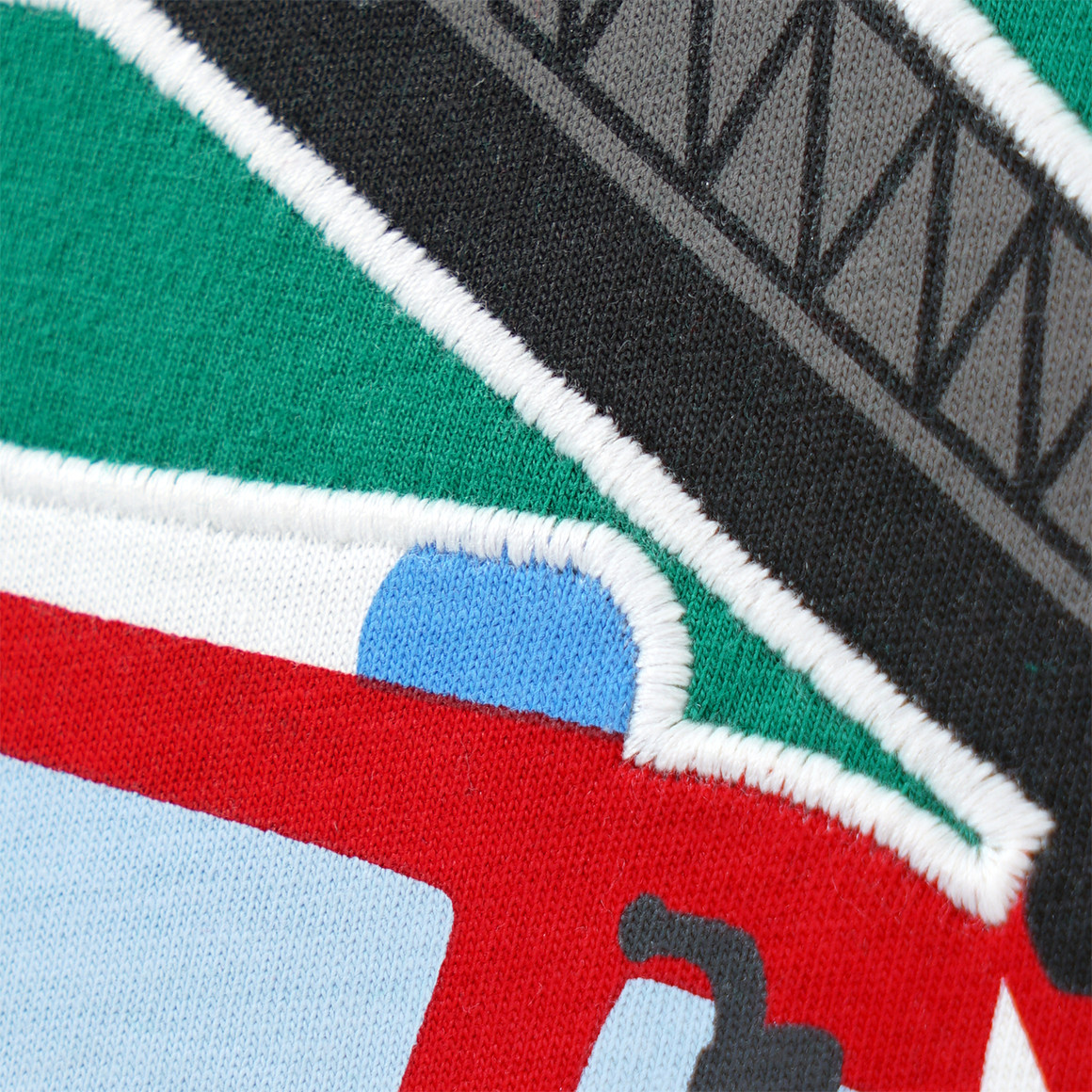 Topolino Jungen Langarmshirt mit Feuerwehr-Applikation grün