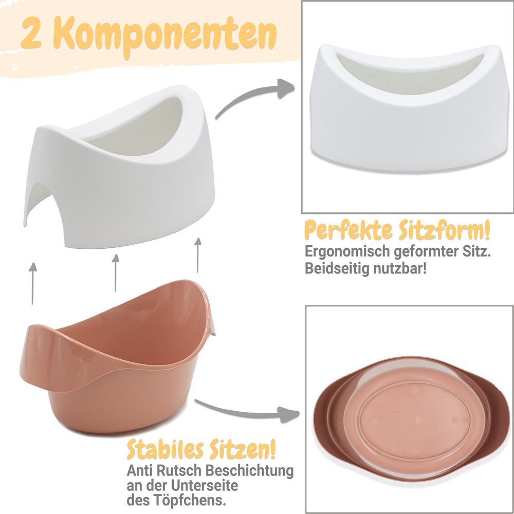 Babykajo Töpfchen - Potty mit rutschfester Beschichtung.