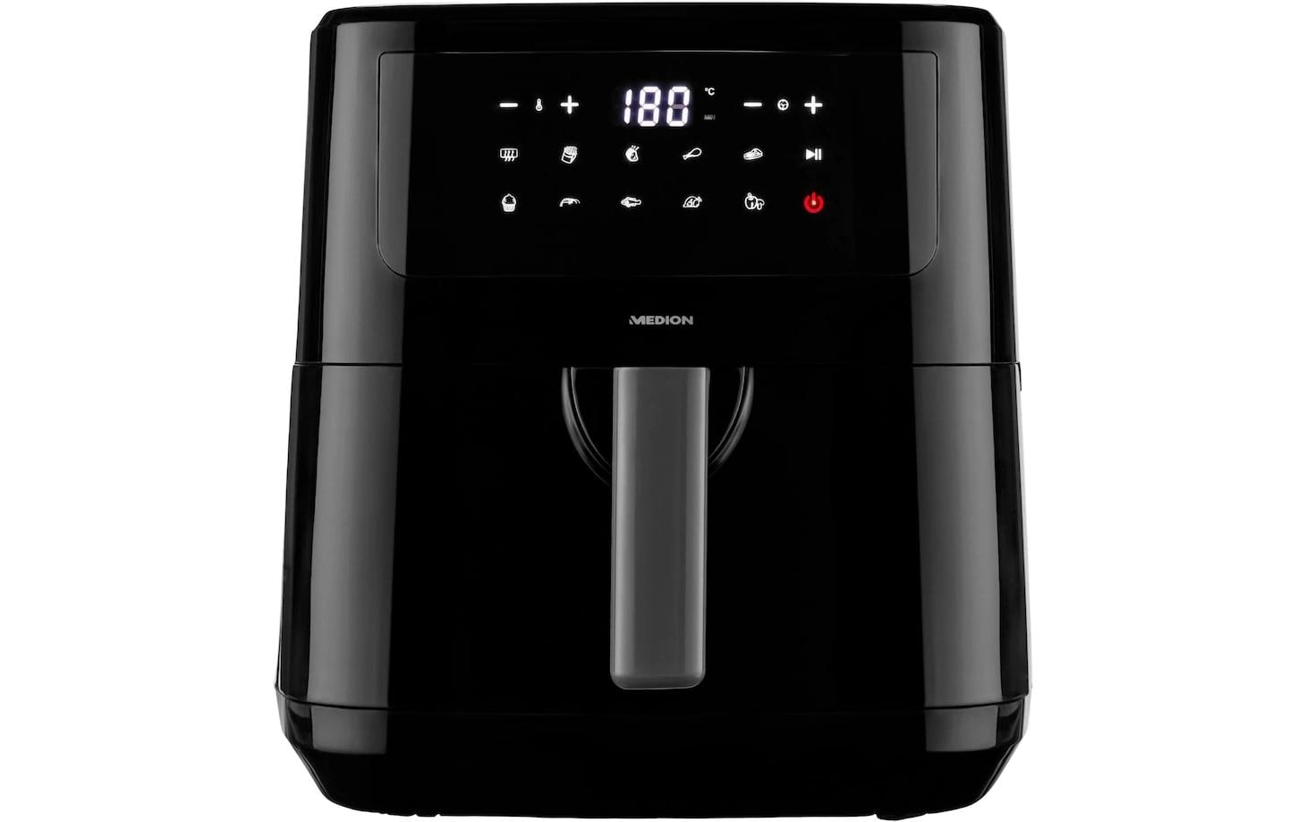 Heissluft-Fritteuse MD 11750 7.2 l, SchwarzFritteuse mit hochwertiger Corflon-Ultra-Antihaftbeschichtung