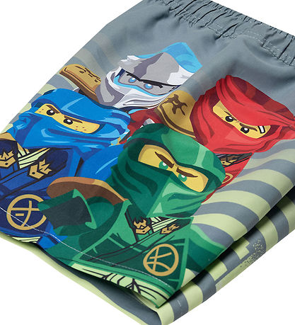 LEGO® Ninjago Badeshorts - LwAgan 305 - Hellgrün m. Print