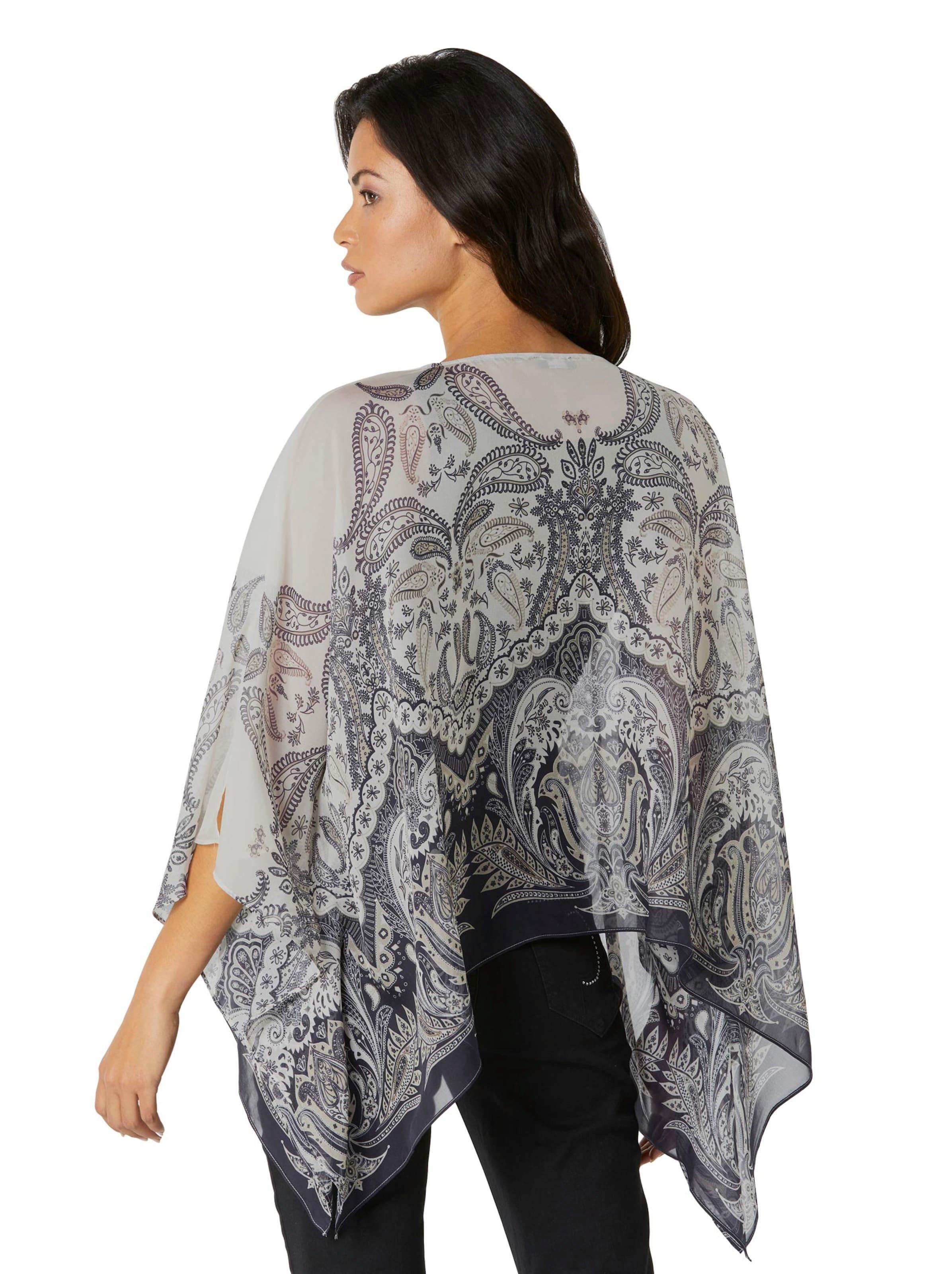 Tunika im Poncho-Stil mit Zipfelsaum, aus reiner Seide