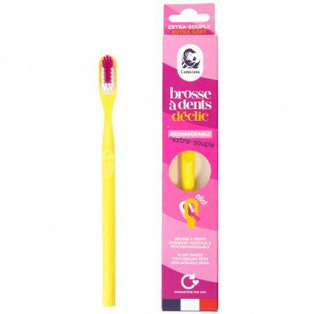 Lamazuna Brosse à dents rechargeable Jaune Mimosa - Extra souple