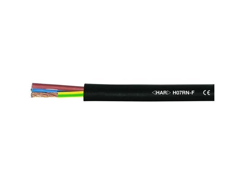 HELUKABEL H07RN-F, Lavspændingskabel, Sort, Cooper, 2.5 mm², 120 kg/km, DIN VDE 0482-332-1-2, DIN EN 60332-1-2, IEC 60332-1-2, DIN VDE 0473-396, DIN EN 50396, DIN VDE...