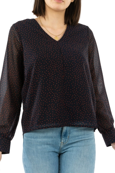 tee shirt manches longues only beatrice bleu