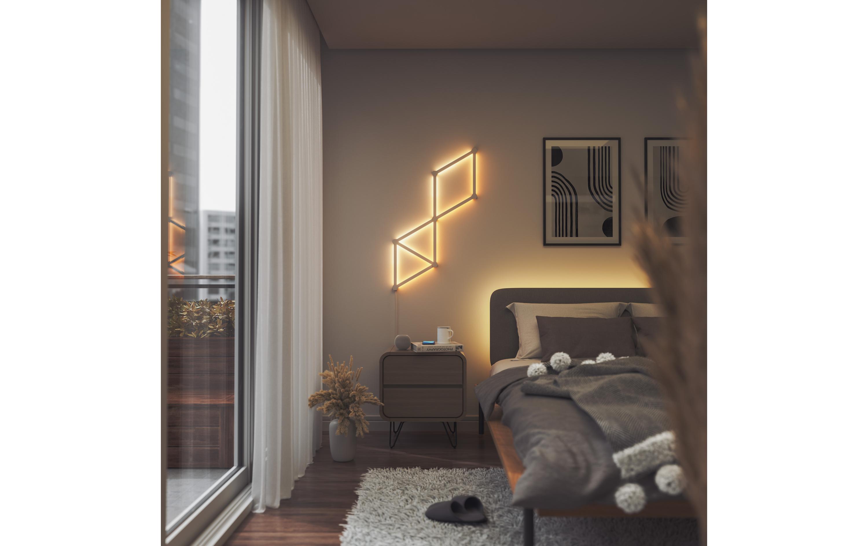 Lines, Starter Kit, 9 Stück<br>Modulare, hinterbeleuchtete LED-Lichtleisten