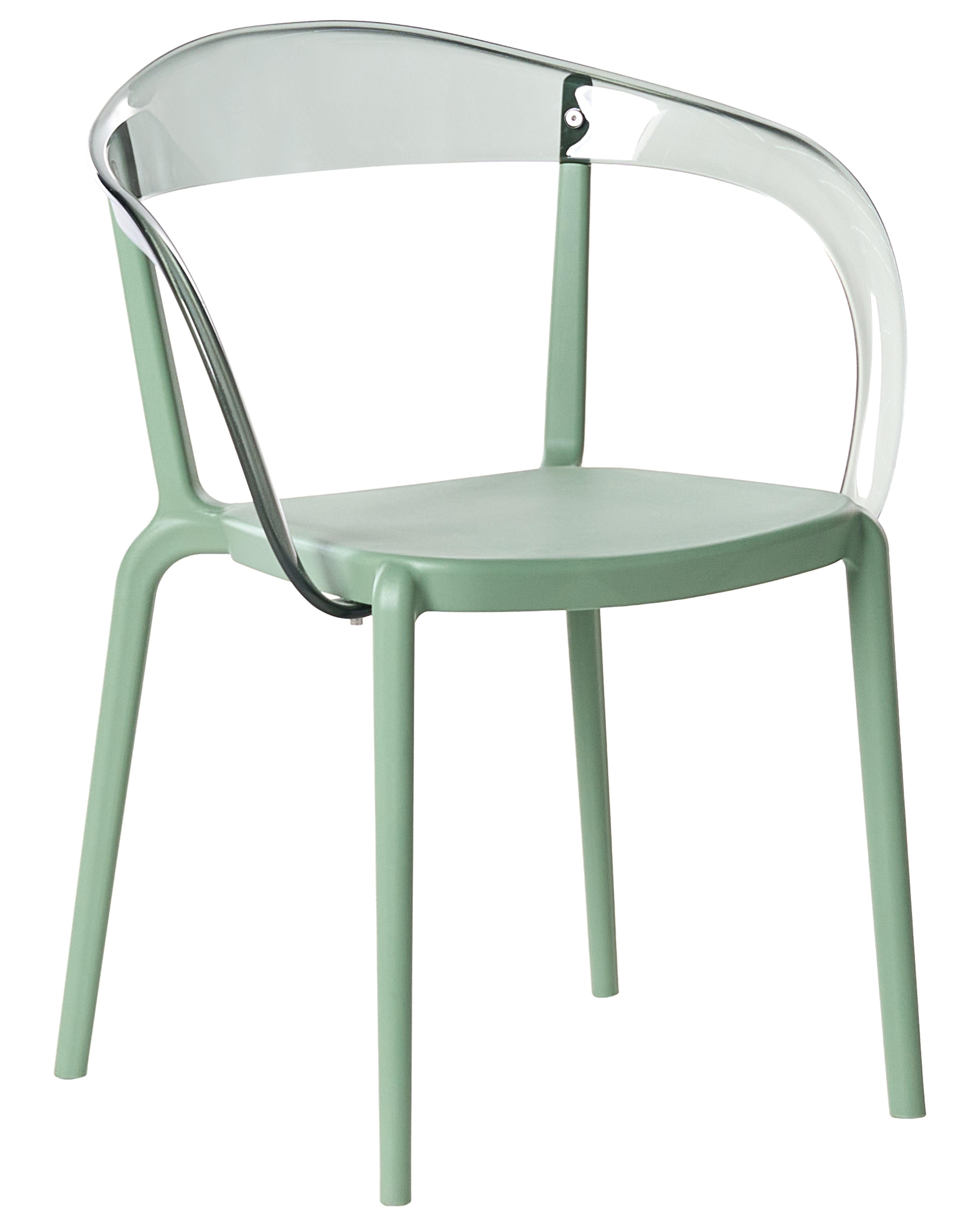 Set van 4 tuinstoelen MALEVIZI stapelbaar Groen