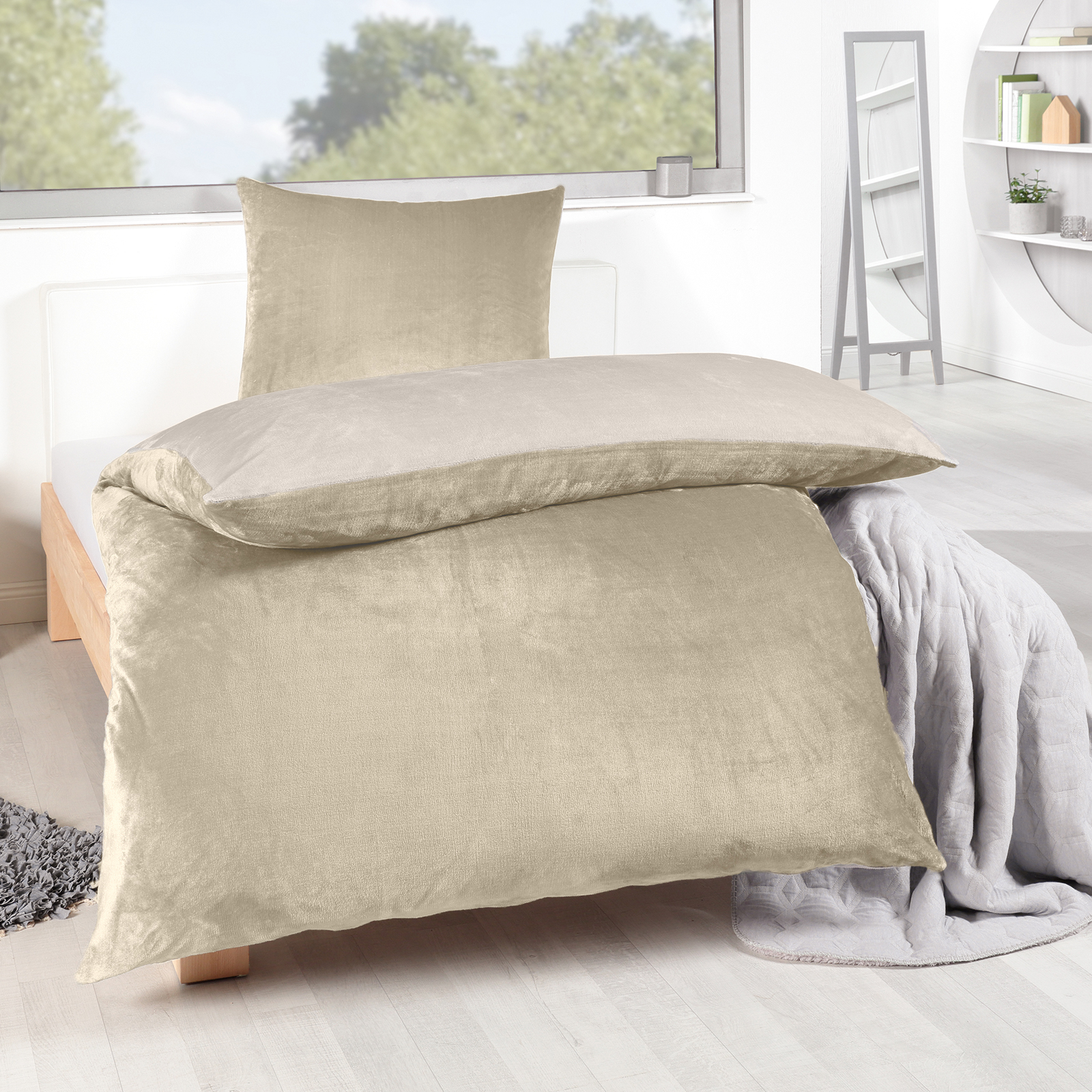 Flanell-Bettwäsche - sortiert - Cashmere-Touch - 135x200 cm