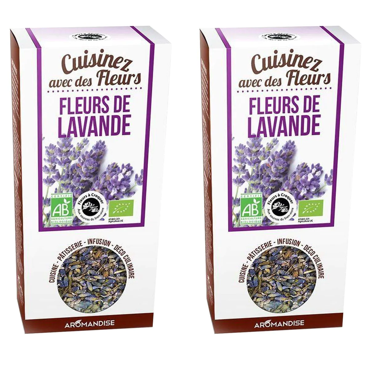 Fleurs comestibles bio - Fleurs de Lavande 80 g Aromandise