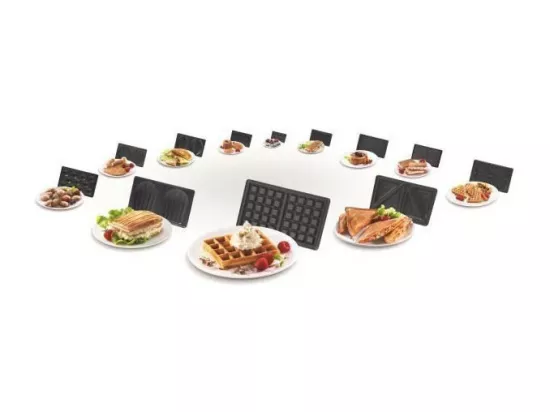 TEFAL Gaufrier multifonction Snack collection - SW853D12 - Inox