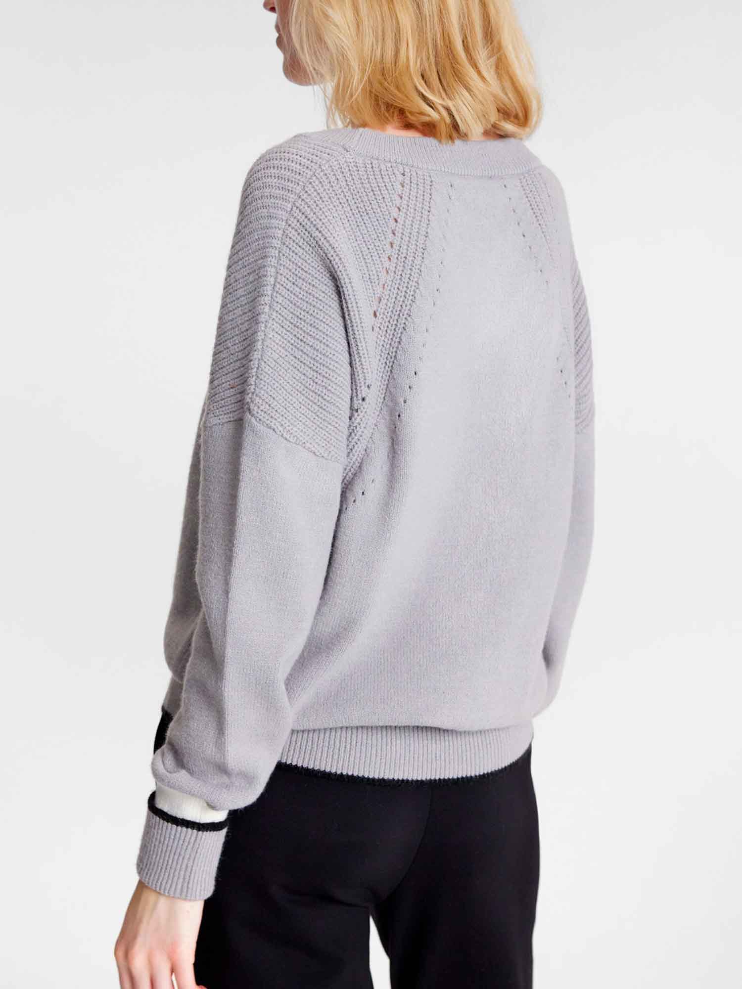 Pull Femme Col V Violet
