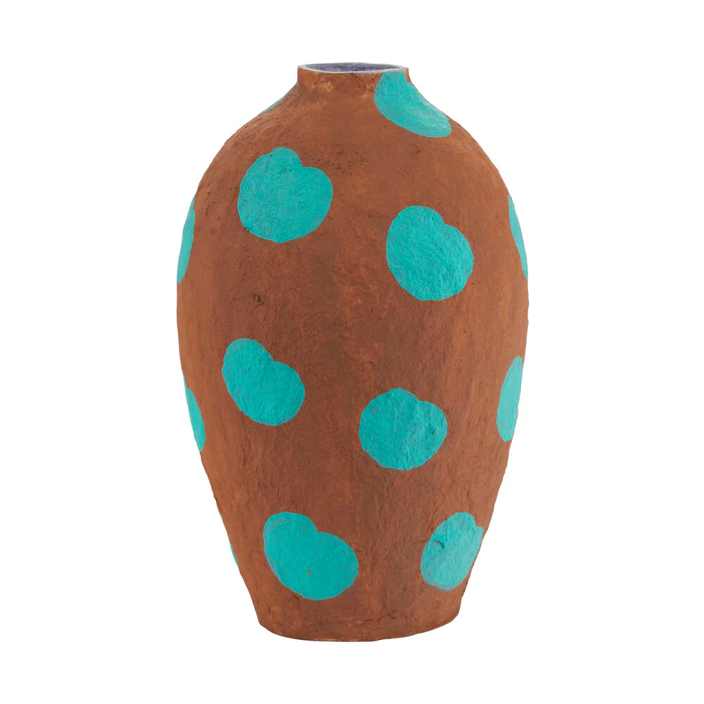 Bahne Interior  Prikket vase, Turkis prikker - H26 cm.