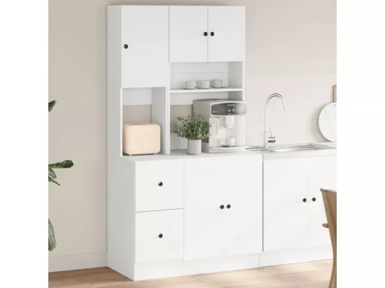 Armoire de cuisine blanc 95x50x180 cm bois d'ingénierie