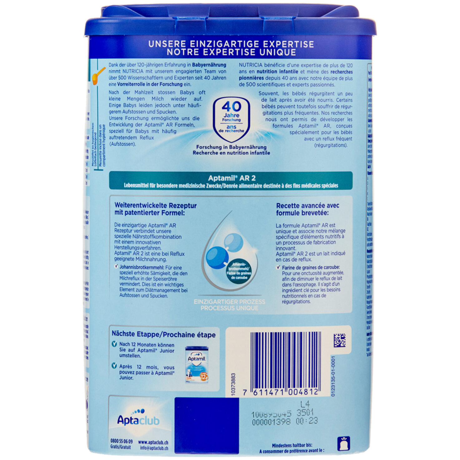 Aptamil Ar Anti Reflux 2 Spezialnahrung 6+ Monate