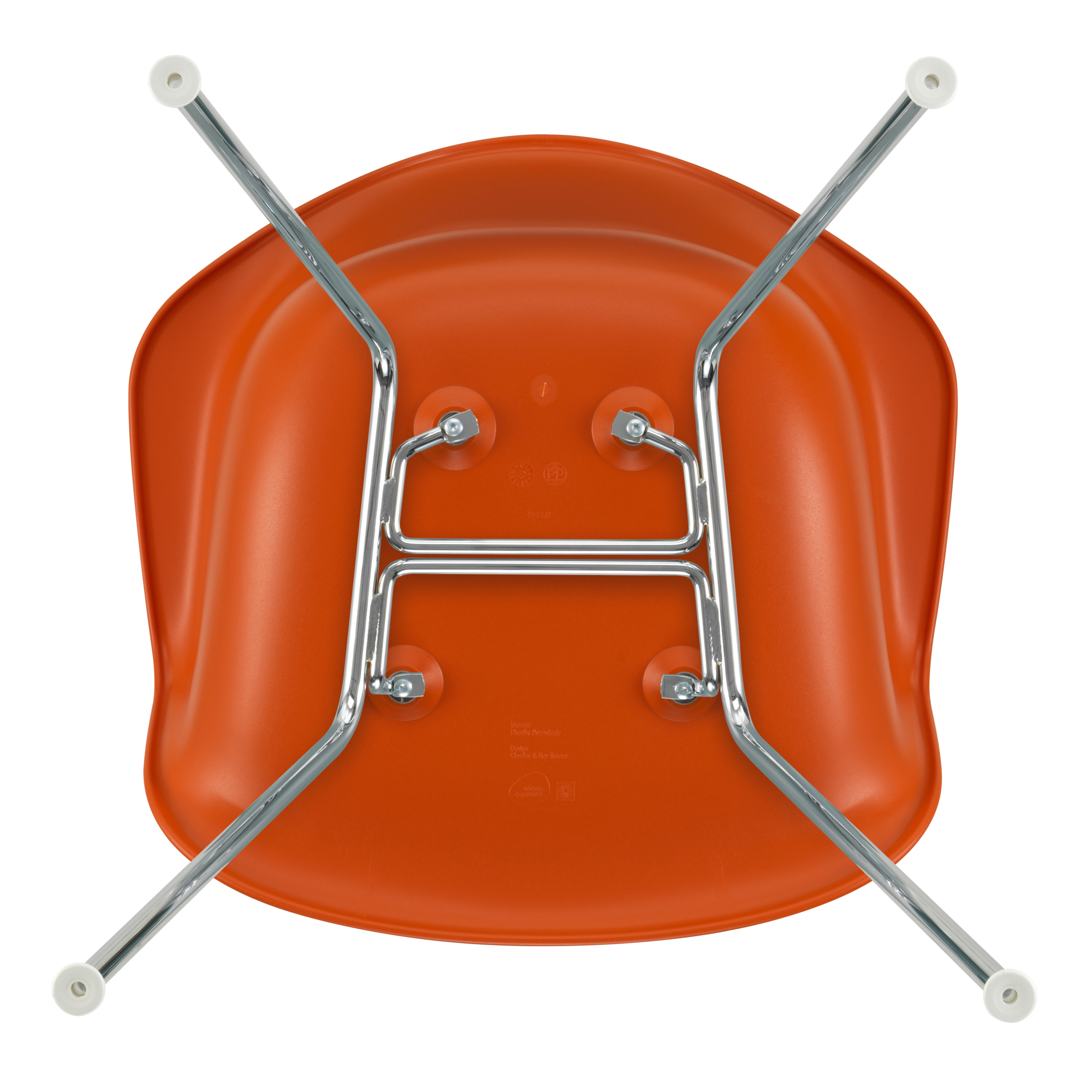 Eetkamerstoel DAX RE chroom Rusty Orange