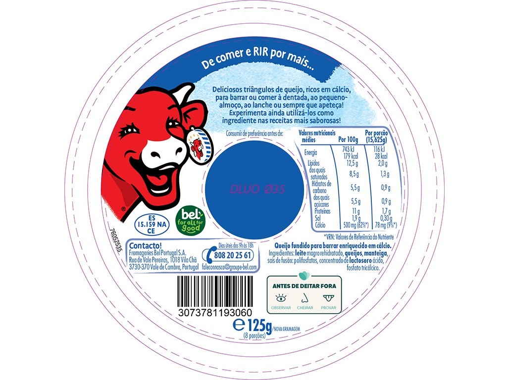 QUEIJO A VACA QUE RI PORÇÕES 125G