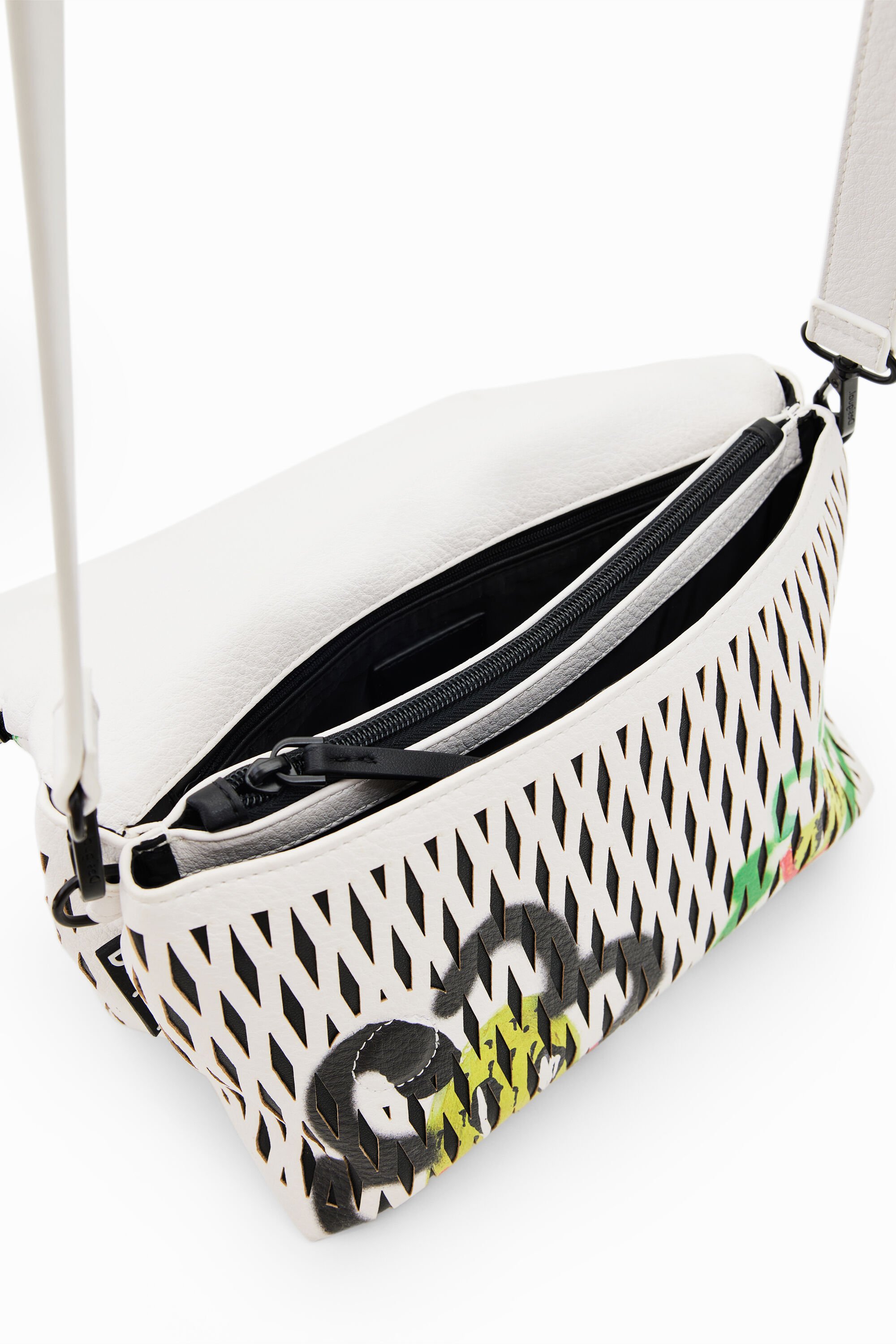 Petit sac à bandoulière estampé soleils