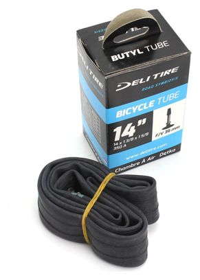 CHAMBRE A AIR VELO 14  1 3/8 x 1 5/8 DELI TIRE / WTP PRESTA VP