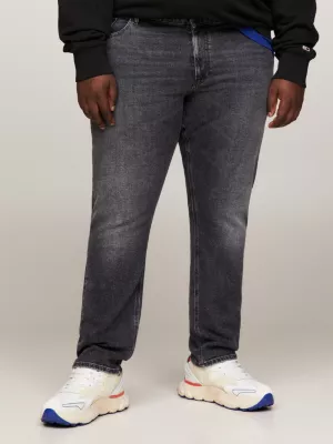Calça jeans preta desbotada reta Plus Ryan