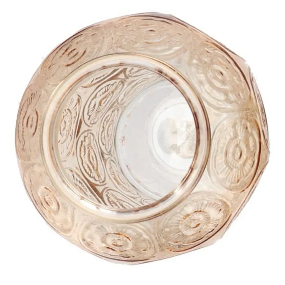 DK Design boeket vaas Circle - glas - lichtbruin - 15 x 25 cm