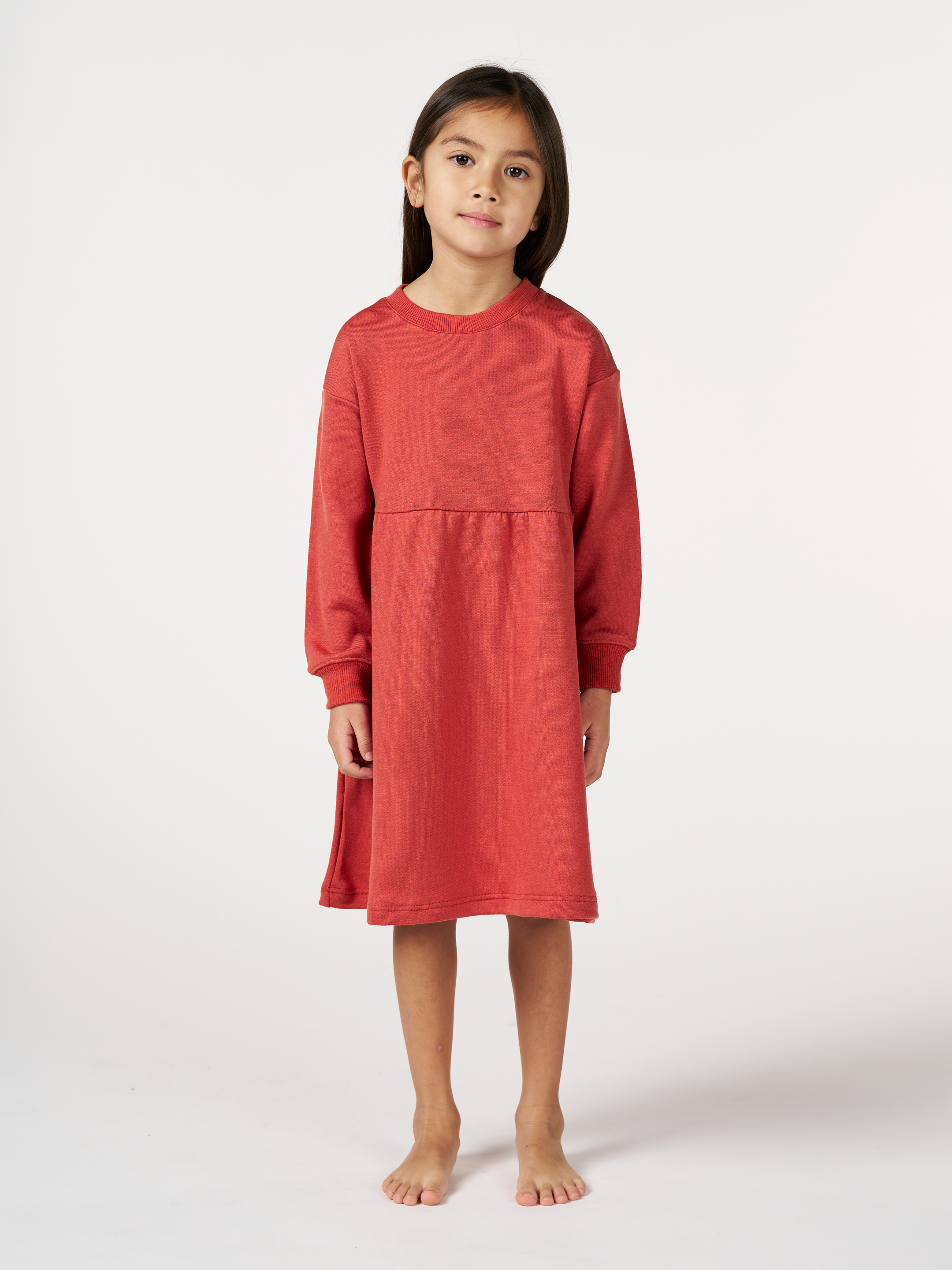 Sweatjurk in merinowol voor kinderen in Retro-rood