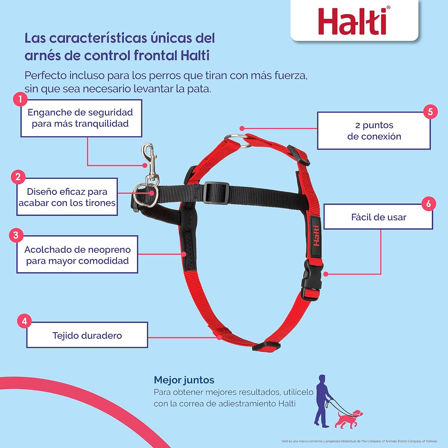 Coleira de treinamento anti-puxão Halti para cães