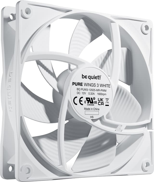 be quiet! PURE WINGS 3 120mm PWM blæser (hvid)
