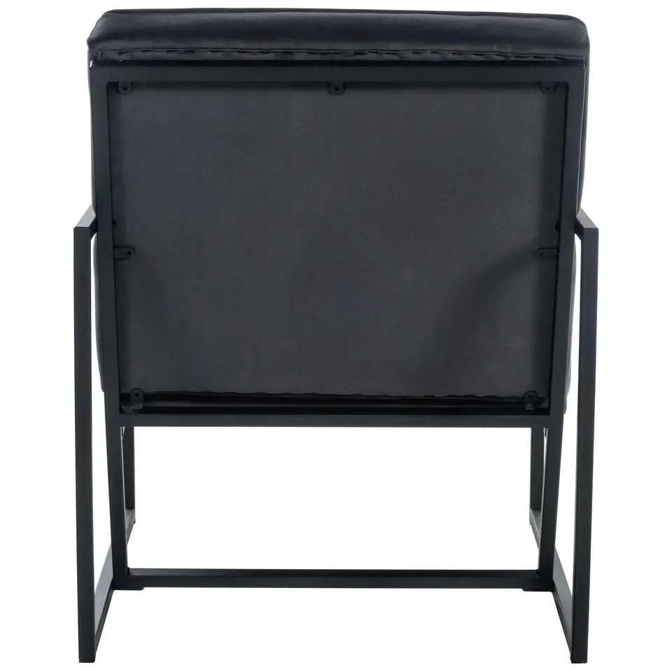 CLP Lounger Avon zwart Frame - Fluweel - grijs