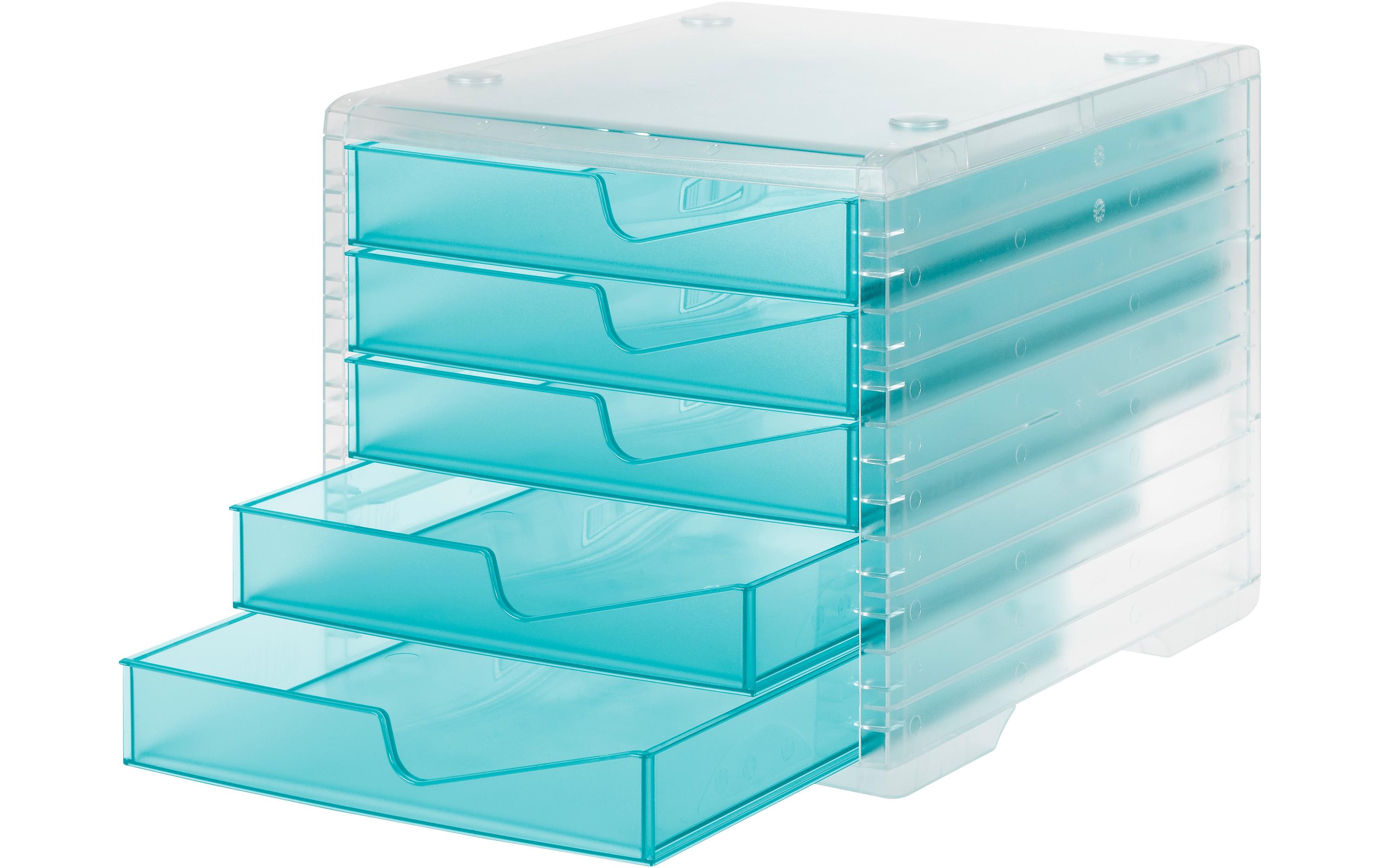 Schubladenbox Styroswingbox light AquaSchubladenbox mit 5 Schubladen