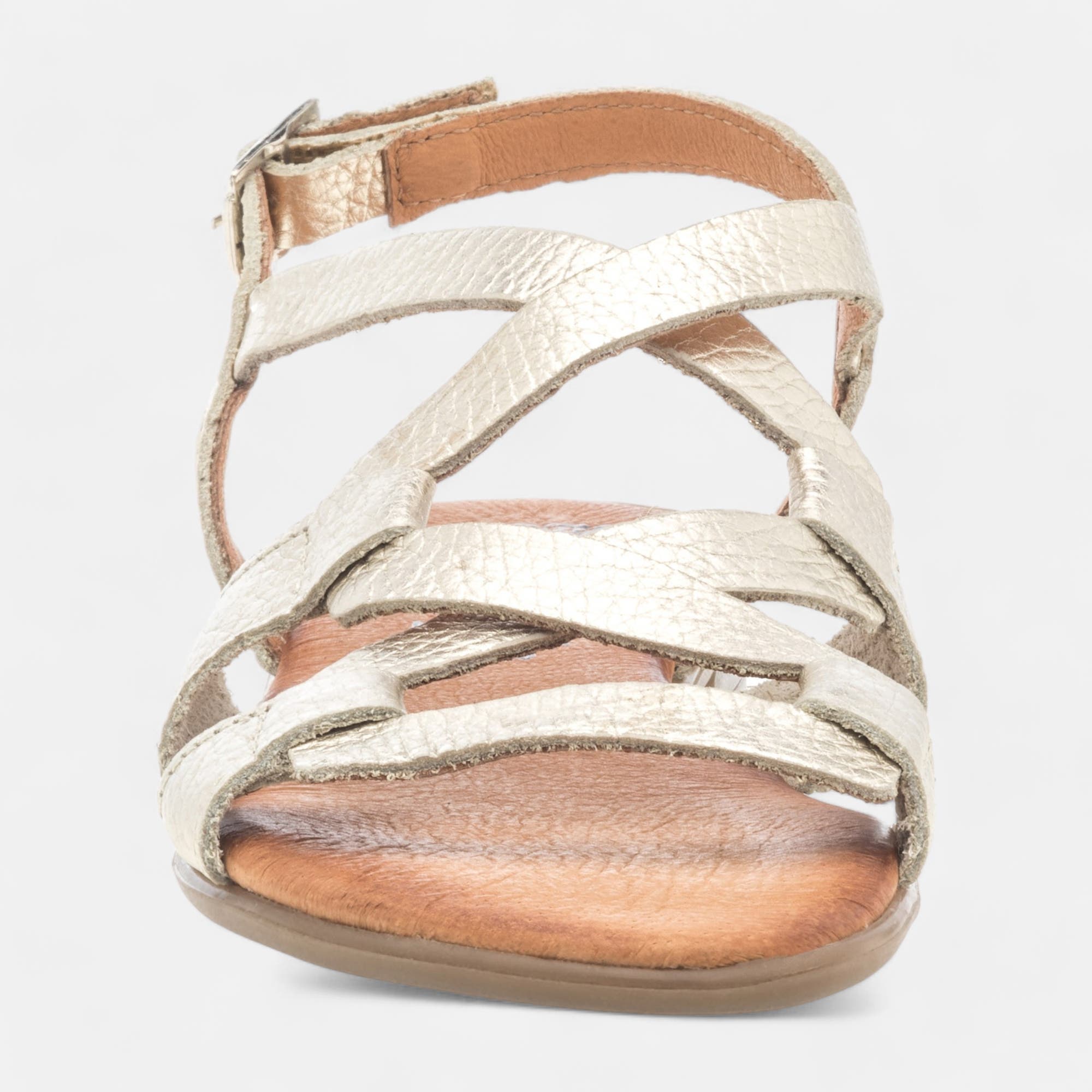 Sandales Femme en cuir or