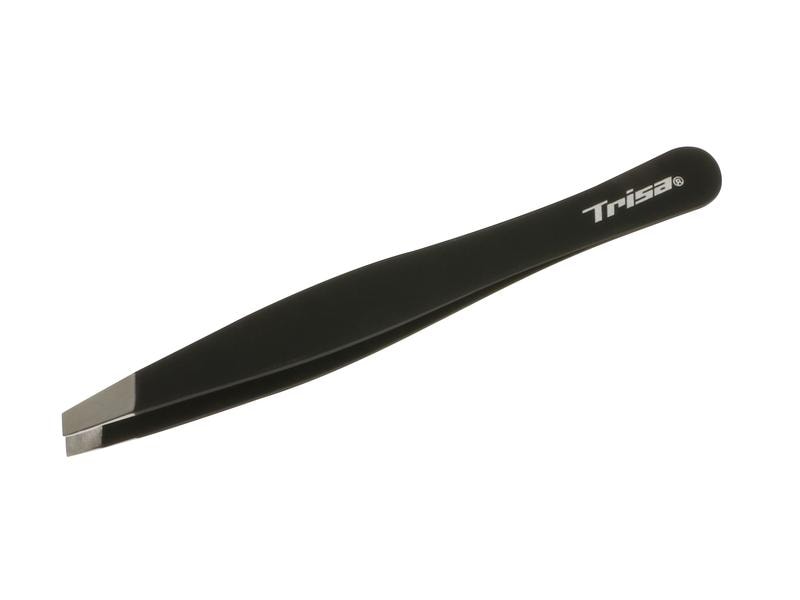 Trisa Accessoires Pinzette Profi soft touch Schwarz Schwarze Pinzette mit rutschfestem Griff
