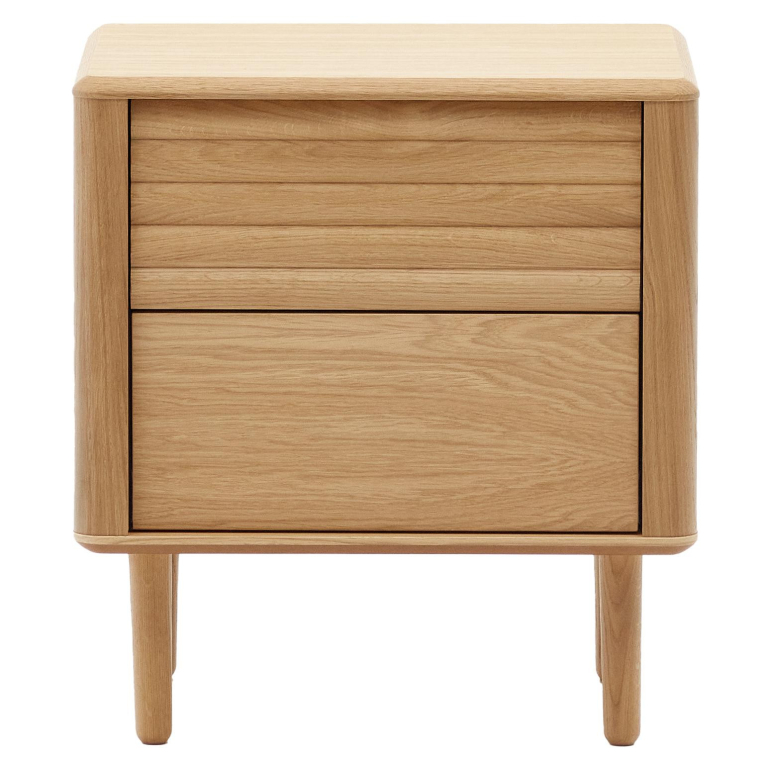 Kave Home Lenon nachtkastje 55x50 eiken