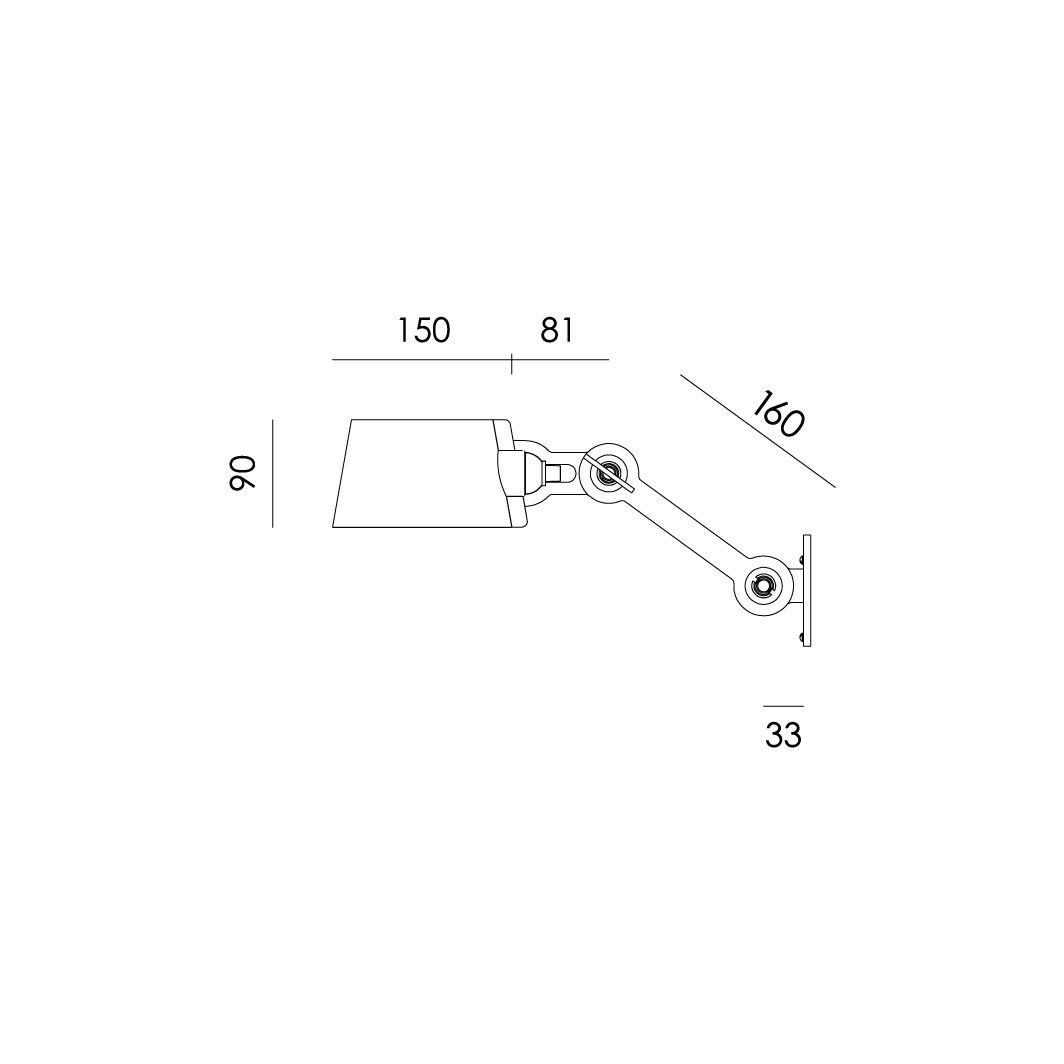 Wandlamp Bolt sidefit small install daybreak rose klein