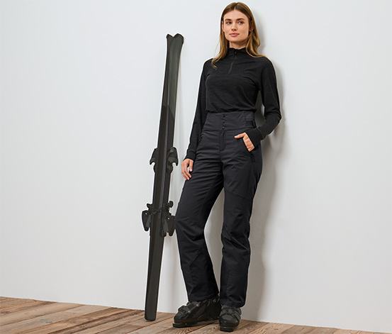 High-Waist-Skihose, schwarz