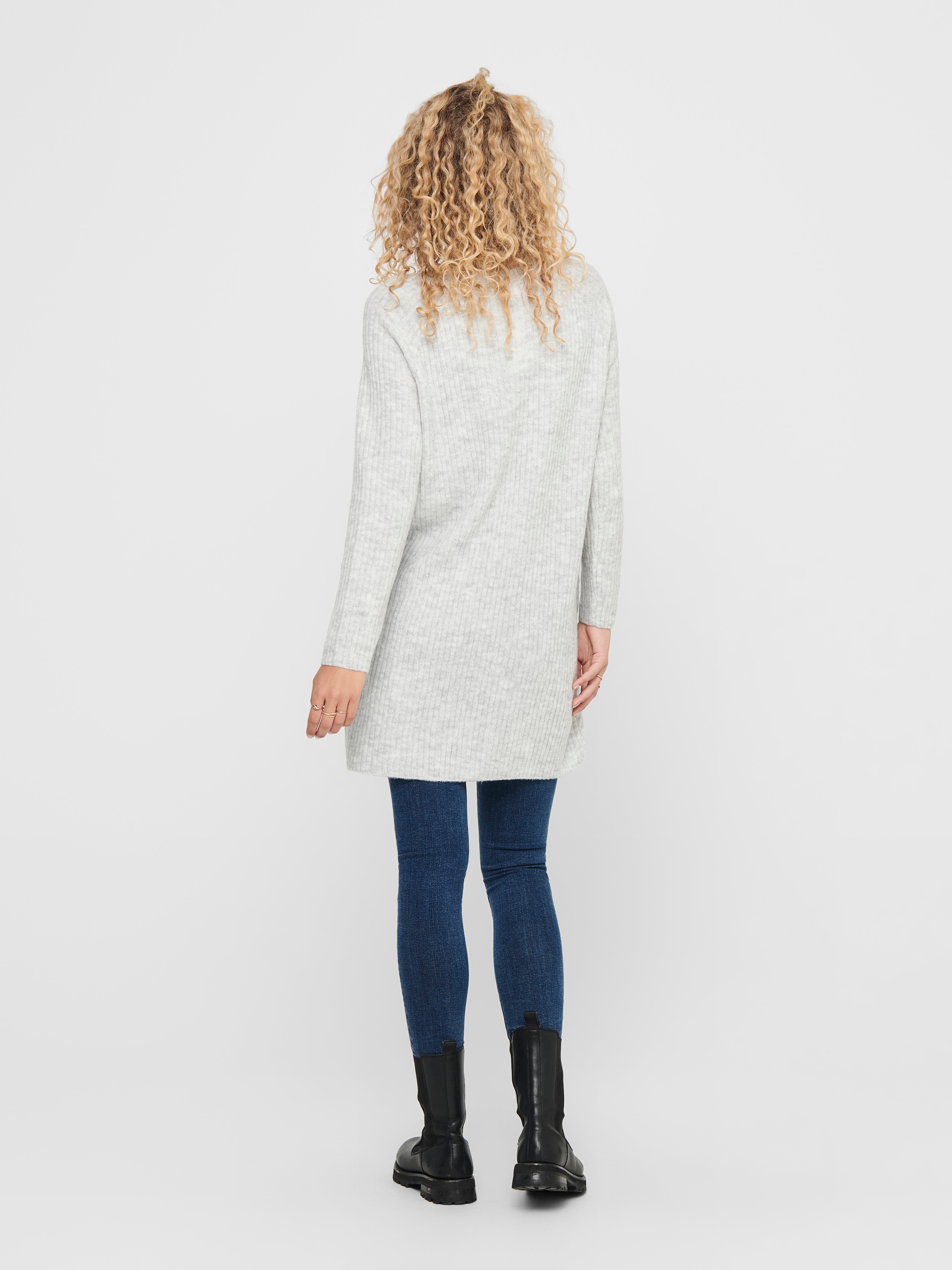 ONLCAROL Langes Kleid Light Grey Melange