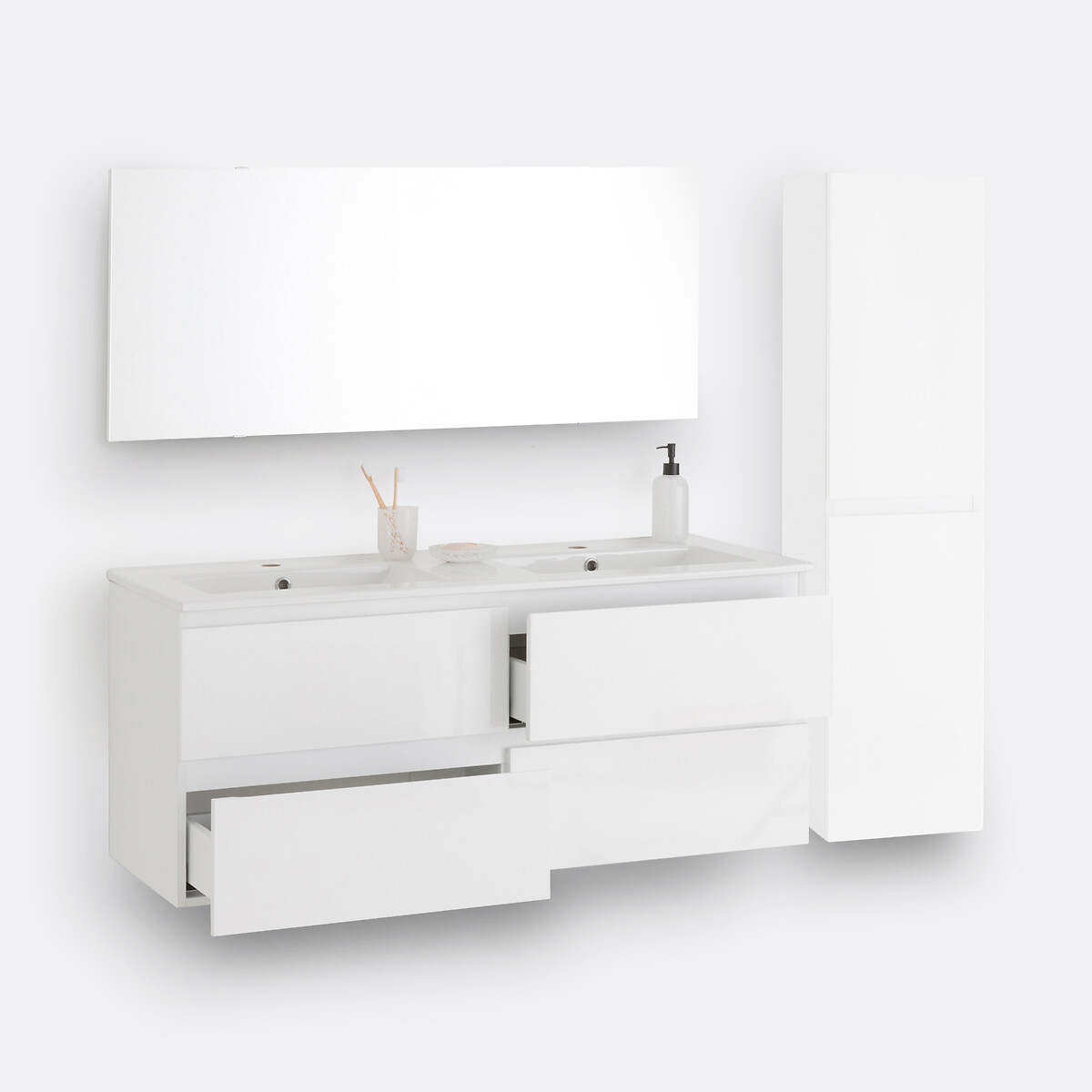 SO'HOME<br>Móvel de lavatório suspenso + espelho L120cm, Pacci