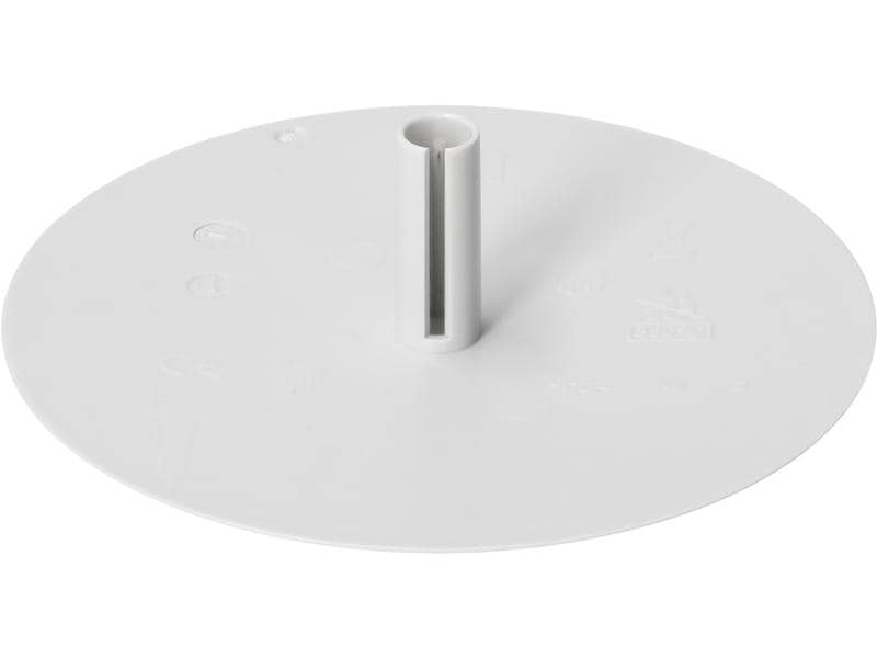 Max Hauri Deckenrosette Rund, Flach, Federbügel, Lichtgrau Runder flacher Deckenbaldachin mit Federbügel