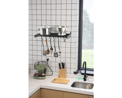 CENTA wandplank REGULUS 600 x 280 mm zwart mat