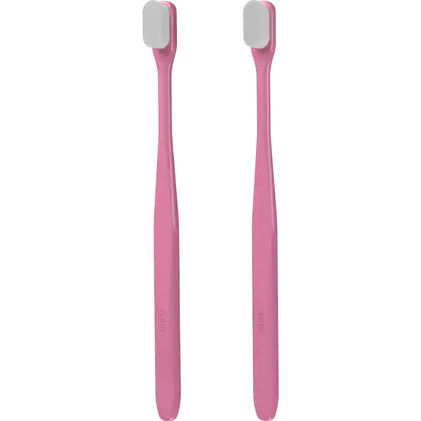 Zahnbürste Compact rosa 2er-Pack