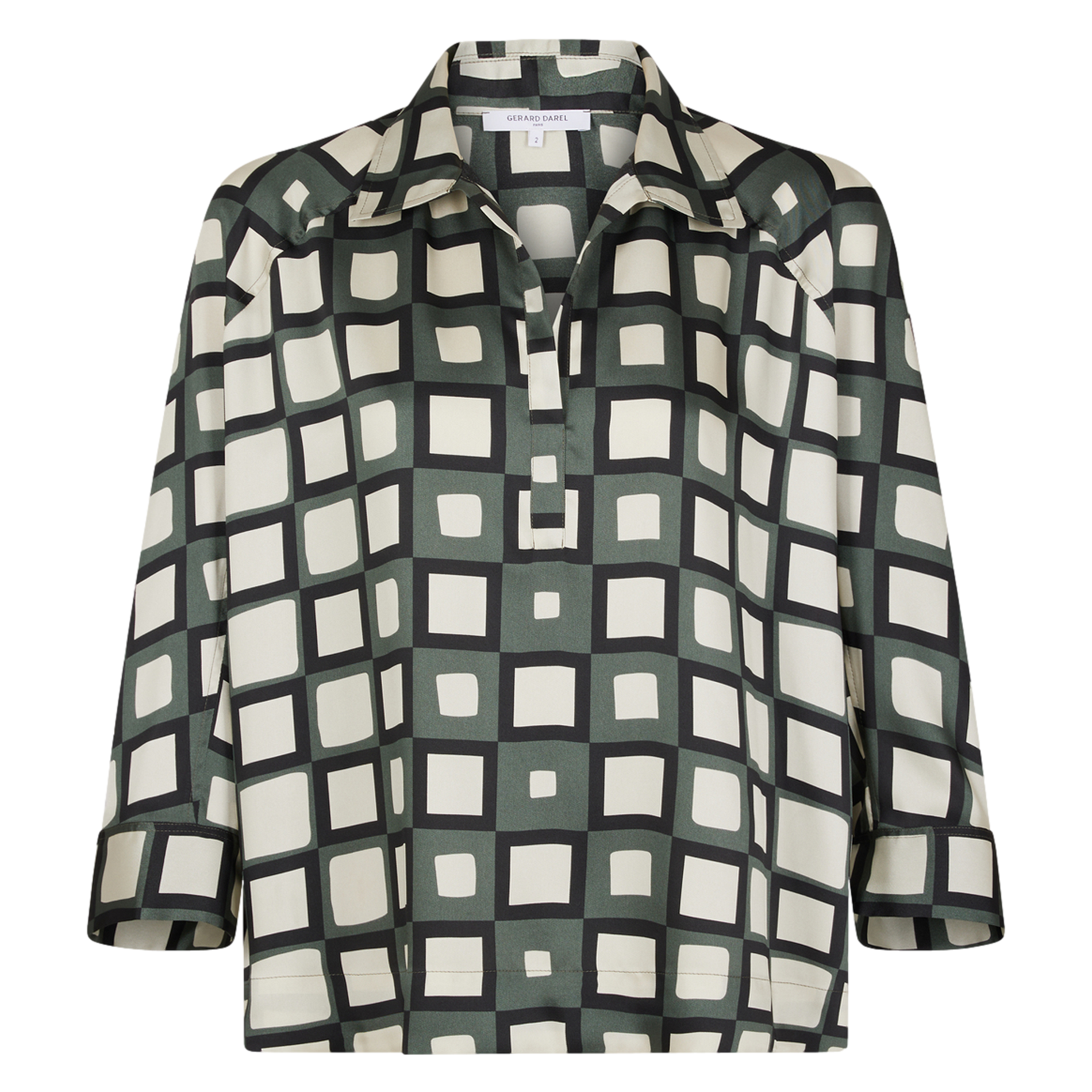 BUNNY - Blouse ample imprimée| Kaki