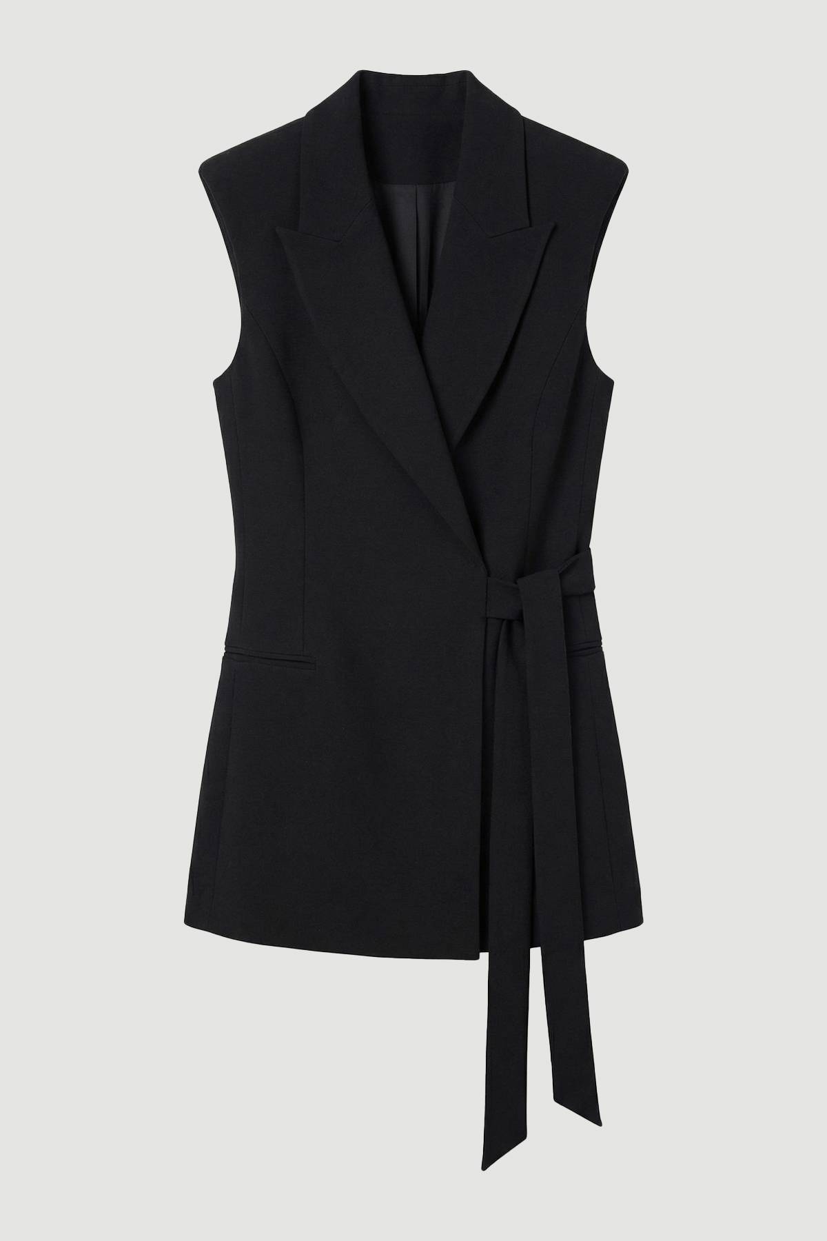 KarenMillen Blazer Sans Manches Ajusté À Détail Cache-cœur Doux