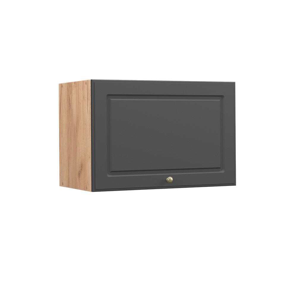 Vicco Hängeschrank Küchenschrank Küchenmöbel Fame-Line Eiche Anthrazit-Gold Landhaus 60 cm Küche Einbauküche Hängeschrank Klapptür Dunstabzugshaube Küchenzeile